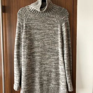 Zara Cozy Grey Marl Turtleneck Sweater